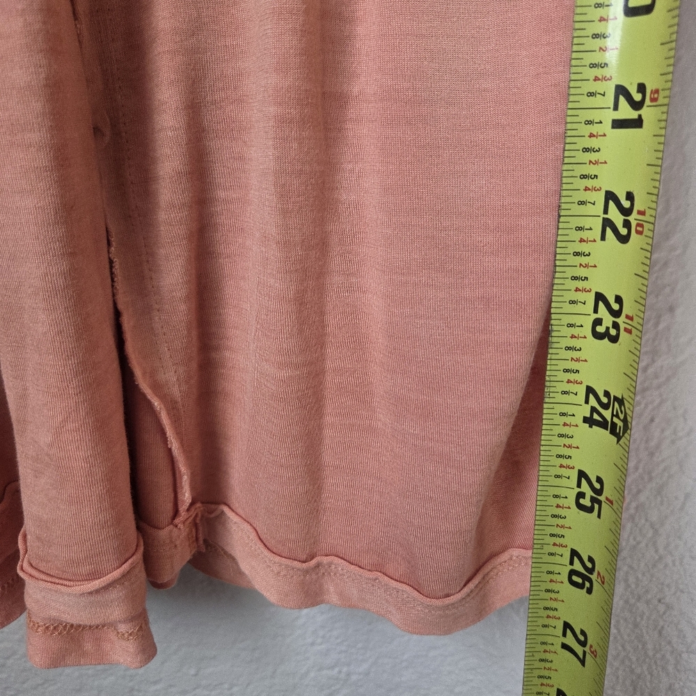 Free People We The Free Sz M Cami Tank Top Raw Edge Orange Stretch 100%Viscose - Picture 11 of 13